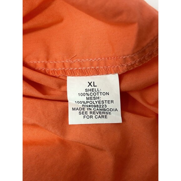 Magellan Outdoor Fish Gear Mens Vented Orange Short Sleeve Shirt Size XL - Picture 7 of 10